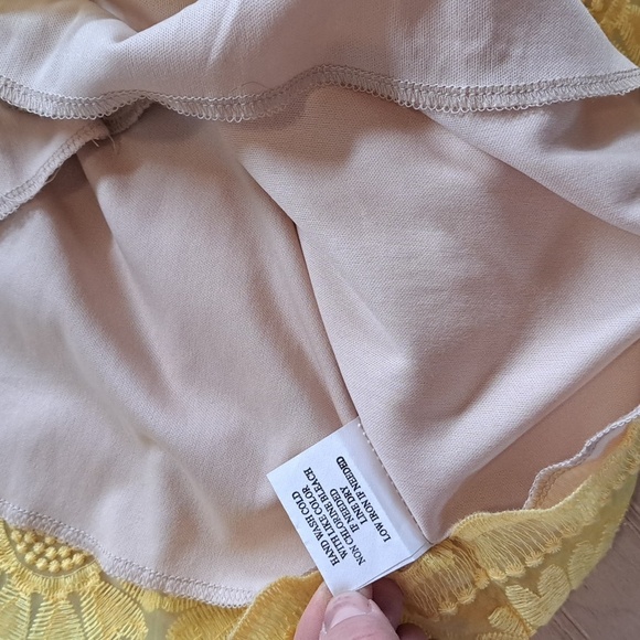 Ruby Rox Yellow Sleeveless Sunflower Embroidery Lace Organza Dress - Picture 8 of 11